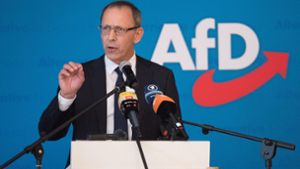 Das Foto zeigt Jörg Urban, den Vorsitzenden der AfD in Sachsen. Foto: dpa