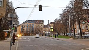 Die Schwabstraße soll auf Höhe des Bismarckplatzes verengt werden. Foto: Amadeus Banerjee