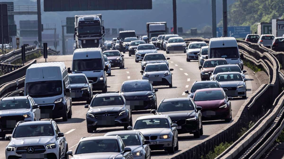 Elegantes Stau Auf A8 Richtung Stuttgart Fotos