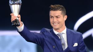 Strahlender Sieger: Zum vierten Mal wird Cristiano Ronaldo zum Weltfußballer gewählt. Foto: dpa