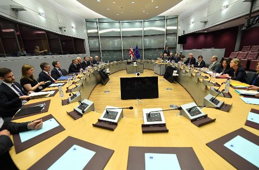 In Brüssel haben am Montag die Brexit-Verhandlungen offiziell begonnen. Foto: POOL