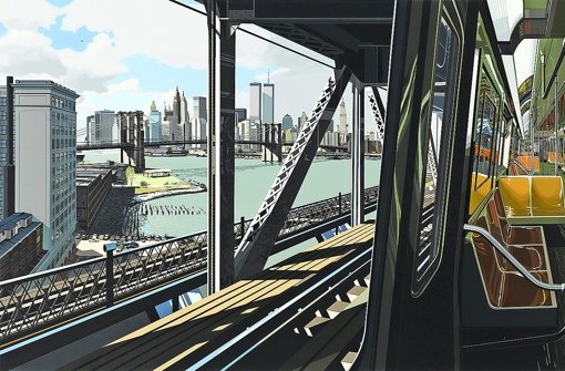 Richard Estes, „D-Train“  ©  Estes, courtesy Marlborough Gallery  Foto: Staatsgalerie Foto:  