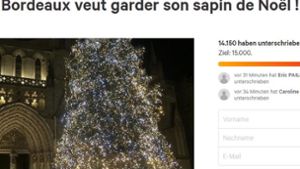 In Bordeaux stellt sich die Weihnachtsbaum-Frage