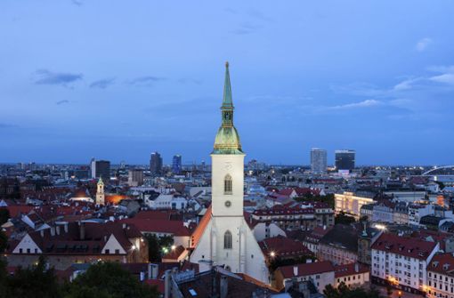 Abendstimmung in Bratislava, der Hauptstadt der Slowakei. Foto: imago/Westend61/Artur Bogacki