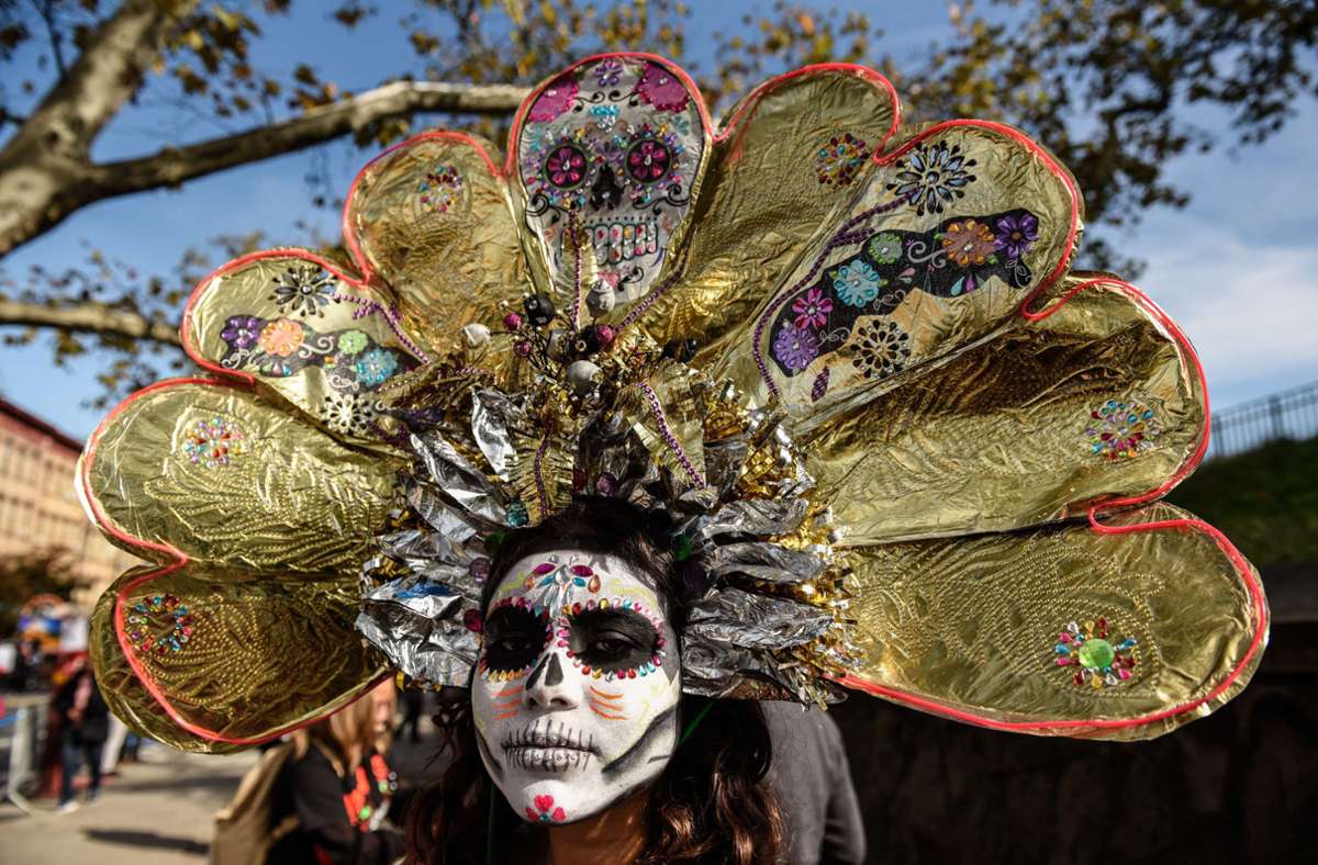 Mexikanischer Brauch: wird der Día de los in New York gefeiert