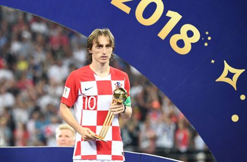 Luka Modric ist der Gewinner des Goldenen Balls bei der WM 2018. Foto: AFP