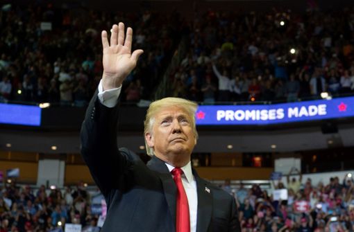 Aggressive Rhetorik: US-Präsident Trump im Wahlkampf. Foto: AFP