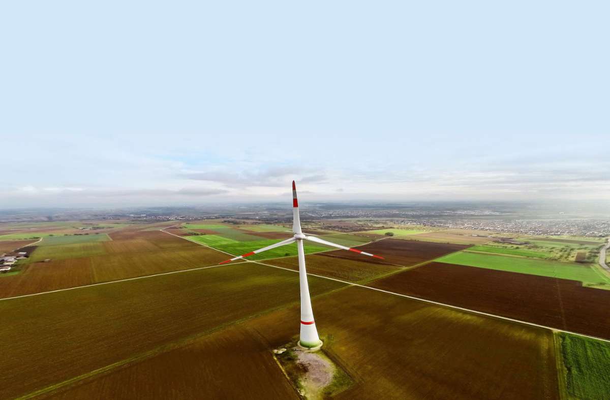 Die Windkraftanlage in Ingersheim ist  die einzige im nördlichen Landkreis Ludwigsburg. Foto: KS-Images.de/K. Schmalz