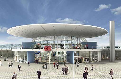 Weiter diskutiert: Die Flughafen-Anbindung bei Stuttgart 21 Foto: Visualisierung: Aldinger & Wolf
