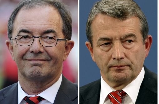 Es sieht so aus, als ob einer aus diesem Duo neuer DFB-Präsident werden würde: Erwin Staudt (links) oder Wolfgang Niersbach. Foto: dapd