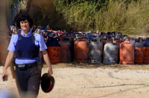 Insgesamt 120 Gasflaschen sollten bei Terroranschlägen zum Einsatz kommen. Foto: AFP