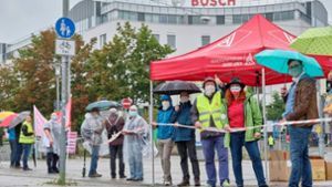 Bosch-Beschäftigte kämpfen    für  den Erhalt von Jobs