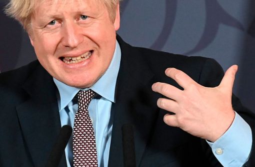 Fisch an Fisch: anspielungsreiche Krawatte von Boris Johnson. Foto: dpa/Paul Grover