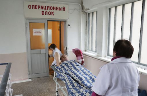 Verletzte im Krankenhaus von Mariupol. Foto: dpa/Sergey Vaganov