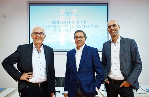 Das Vorstandstrio des Vereins Konzerthaus-Initiative (von links): Felix Fischer, Gernot Rehrl und Ralf Püpcke Foto: Lichtgut/Leif Piechowski