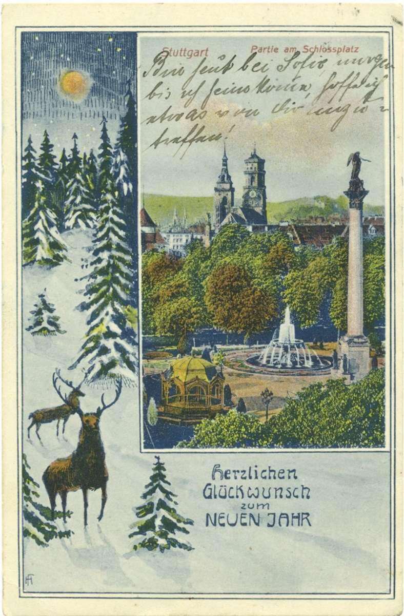Noch eine historische Silvesterkarte aus der Sammlung von Wolfgang Müller