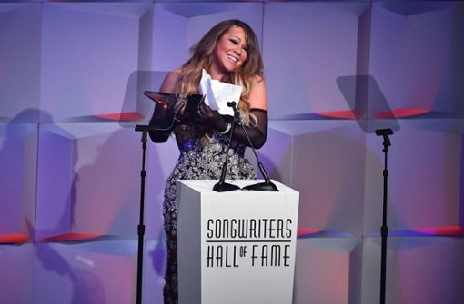 Sängerin Mariah Carey während der  Songwriters Hall of Fame in New York. Foto: AFP/ANGELA WEISS