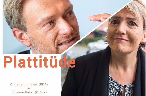 Zwei, die sich nicht wirklich mögen – FDP-Chef Christian Lindner und Grünen-Chefin Simone Peter. Foto: dpa