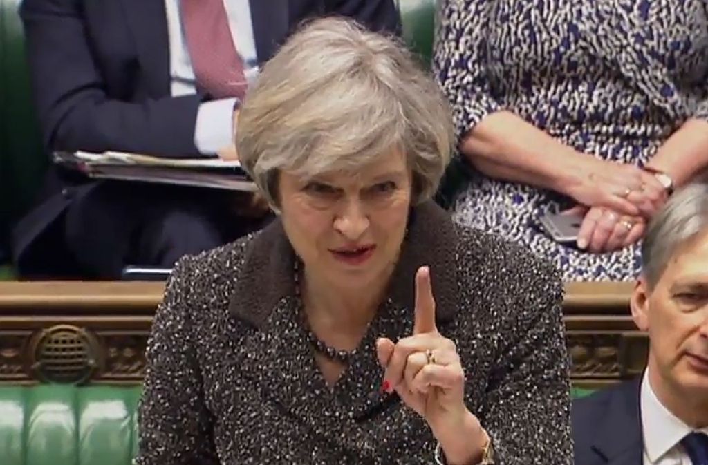 Die britische Premierministerin Theresa May führt ihr Land aus der EU heraus. Spaltet sie es auch? Foto: AFP