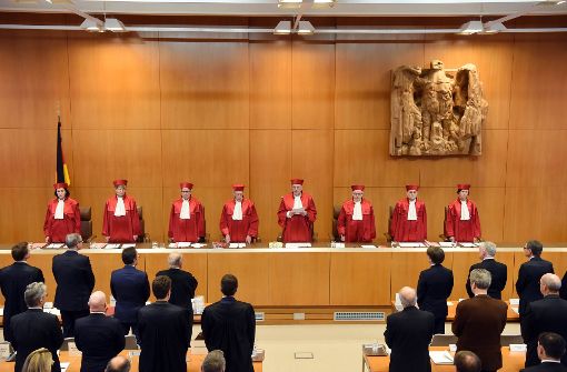 Das Bundesverfassungsgericht bei der Urteilsverkündung in Karlsruhe Foto: dpa