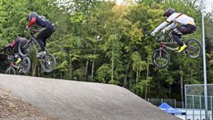 Die neue BMX-Supercross-Strecke erlaubt große Sprünge. Foto: BMX Union Stuttgart