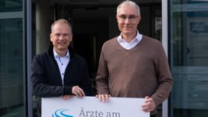 Michael Knüppel und Hans-Jörg Wertenauer sind die Macher des Medizinischen Versorgungszentrums, das im April in Böblingen öffnet. Foto: Eibner-Pressefoto/Michael Memmler