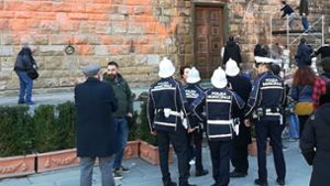 Klimaaktivisten beschmieren Palazzo Vecchio mit Farbe