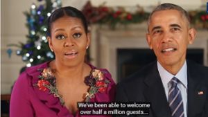 Wie sich Michelle Obama über ihren Mann lustig macht