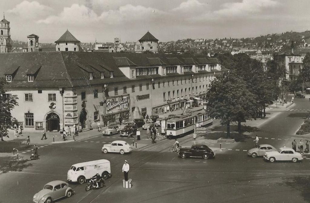 Der Charlottenplatz im Jahr 1954.
