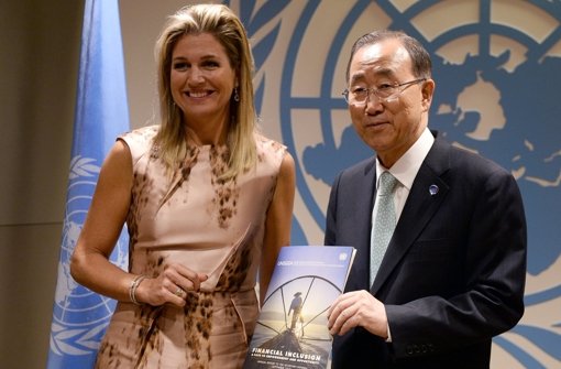 Am Rande des UN-Klimagipfels traf UN-Generalsekretär Ban Ki-Moon mit Königin Máxima der Niederlande zusammen. Foto: dpa