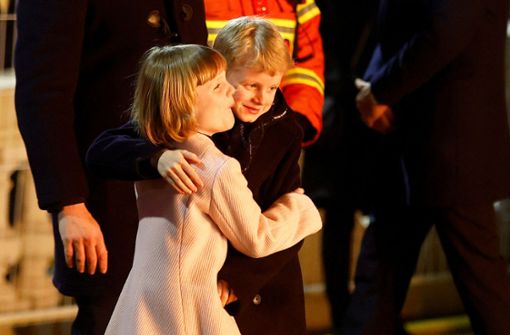 Zwei, die sich gut verstehen: Prinzessin Gabriella und Prinz Jacques von Monaco. Foto: AFP/ERIC GAILLARD