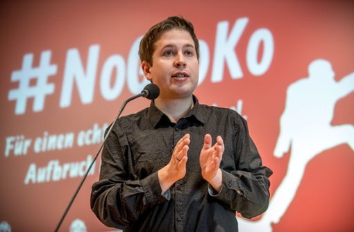 Sieht harmlos aus – ist es aber nicht: Juso-Chef Kevin Kühnert hat es geschafft, sich in  der SPD an die  Spitze der „No-Groko“-Bewegung zu setzen. Foto: dpa