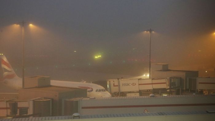 Nebel bremst Flugverkehr aus