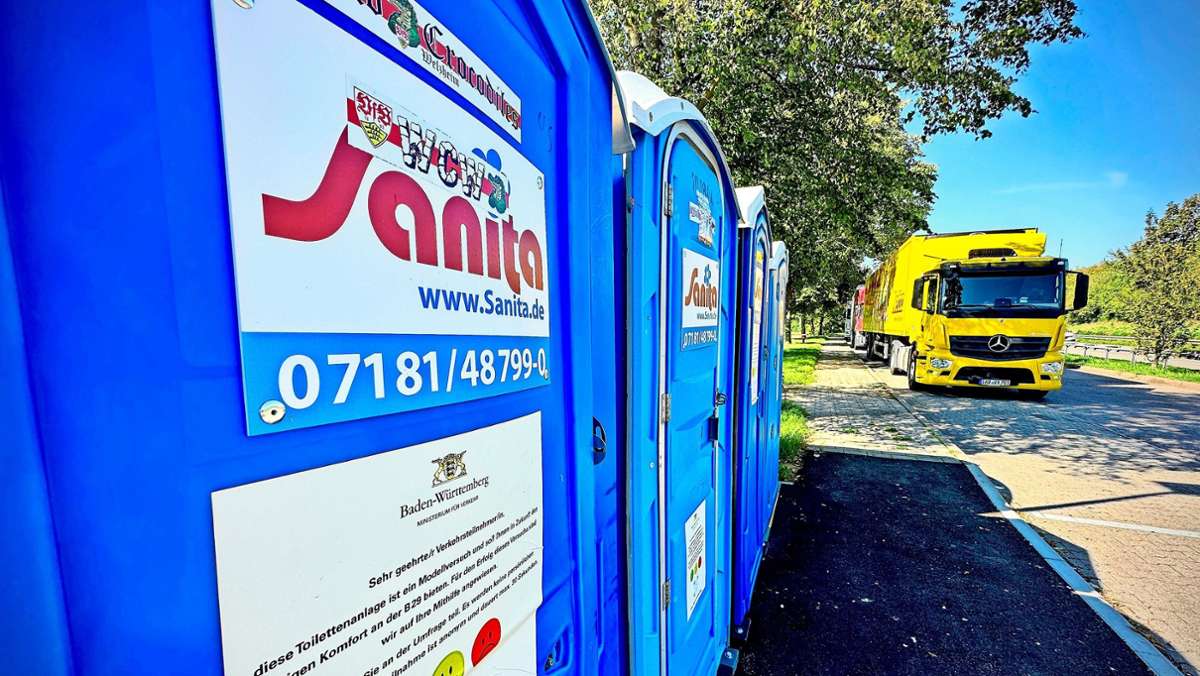 Toiletten im Remstal: Mobile Klos an der Bundesstraße haben sich bewährt