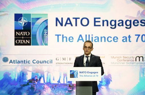 Verteidigungsminister Heiko Maas nimmt an den Feierlichkeiten zum 70. Geburtstag der Nato teil. Foto: dpa