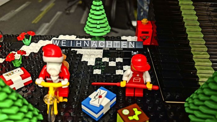 Kleine Lego-Welten am Hans-im-Glück-Brunnen