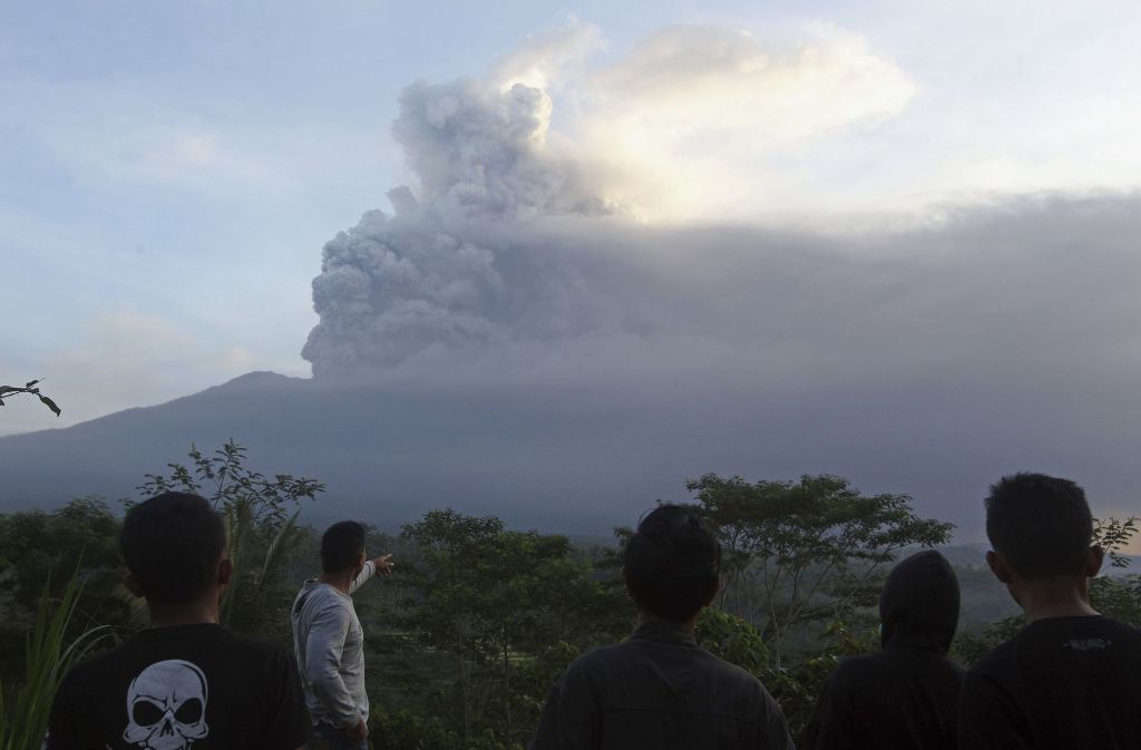 Auf Bali rumort der Vulkan Mount Agung.