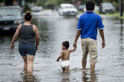 Hurrikan „Harvey“ hati n der texanischen Metropole Houston Überschwemmungen ausgelöst Foto: AFP
