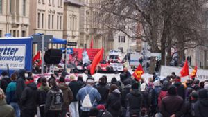 Die Demonstranten sind durch die Stuttgarter Innenstadt gezogen. Foto: Andreas Rosar Fotoagentur-Stuttg