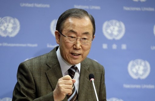 UN-Generalsekretär Ban Ki Moon erklärte, es seien in der Syrien-Frage Fortschritte erzielt worden.  Foto: dpa