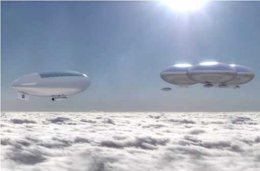 So stellt sich die Nasa die riesigen Luftschiffe vor, die in der Atmosphäre der Venus als mobile Station für Astronauten kreisen sollen. Foto: Wikipedia commons/Nasa