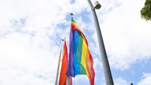 Regenbogenflagge für Akzeptanz und Vielfalt