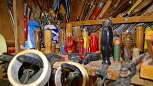 In der Werkstatt an der Siedlerstraße 7 gibt es viel Werkzeug, aber zu wenig Arbeit. Foto: Alexandra Kratz