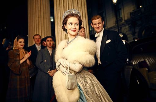 Claire Foy spielt in der Netflix-Hitserie „The Crown“ Queen Elizabeth II. Foto: Viglasky/Netflix
