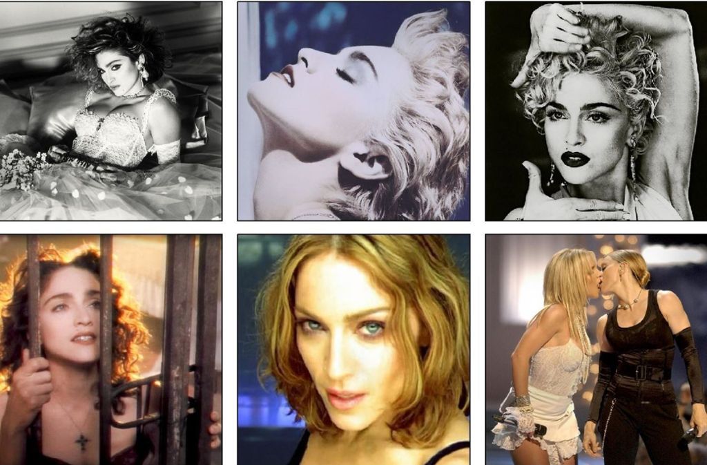Sechs Episoden aus dem wilden Popleben von Madonna Louise Veronica Ciccone. Weitere Eindrücke aus der ereignisreichen Karriere Madonnas finden Sie in unserer Bildergalerie. Foto: Warner Music, AP