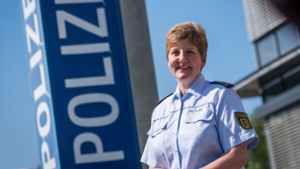 Chefin der Verkehrspolizei am Stuttgarter Pragsattel: Claudia Rohde hat eine steile Karriere hinter sich. Foto: Lichtgut/Max Kovalenko
