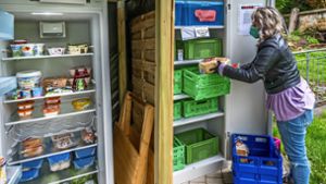Ein Kühlschrank für gerettete Lebensmittel
