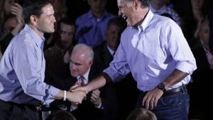 Marco Rubio (links) und Mitt Romney. Foto: Spang