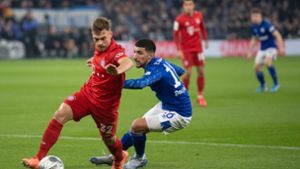 Joshua Kimmich entschied mit seinem Treffer das Spiel gegen den FC Schalke 04. Foto: dpa/Bernd Thissen