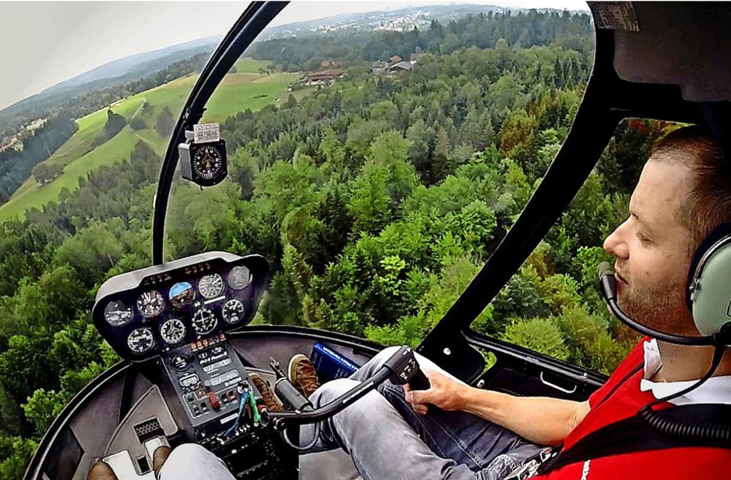 Timon Kauderer, 37 Jahre,  ist auf dem Weg zur Pilotenkarriere der besonderen Art.